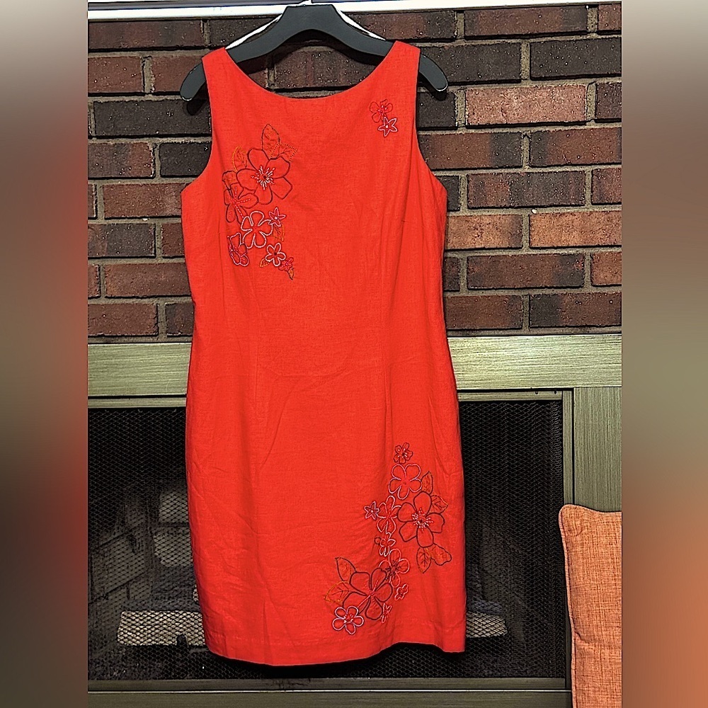 🛍️ NWOT  Sheri Martin Embroidered floral dress Size 14